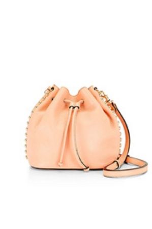 Rebecca Minkoff Unlined Bucket Apricot Leather Shoulder Bag - Tradesy