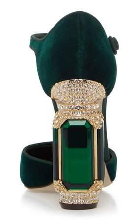 Jewel Embellished Velvet Pump By Dolce & Gabbana | Moda Operandi