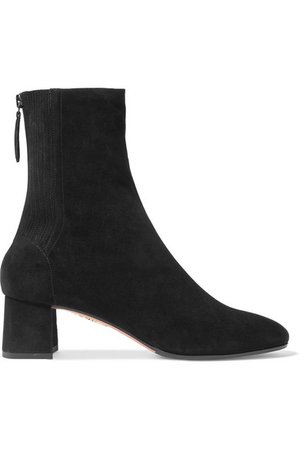 Aquazzura | Saint Honoré 50 suede sock boots | NET-A-PORTER.COM