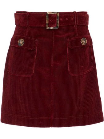 Burgundy red skirt