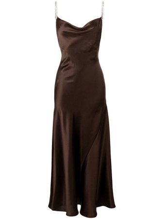 Brown Silk Dress