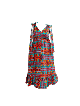 D'IYANU | Kulale Women's African Print Dress Rainbow Tribal (Dei5 edit)