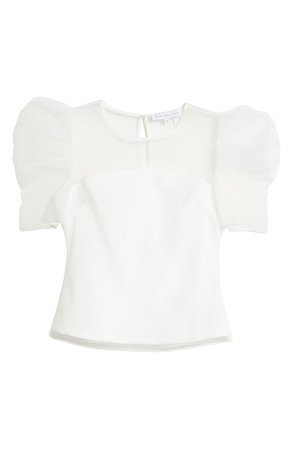 Endless Rose Puff Sleeve Organza Top | Nordstrom