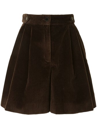 Shop brown Dolce & Gabbana corduroy high-waisted shorts with Express Delivery - Farfetch