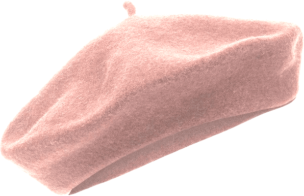 light pink beret