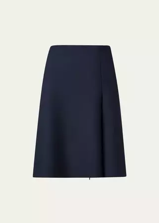 Akris Superimposition-Printed A-Line Midi Skirt - Bergdorf Goodman