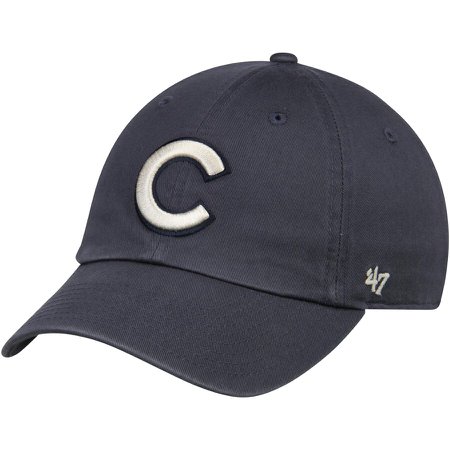 '47 Chicago Cubs Navy Vintage White C Clean Up Adjustable Hat