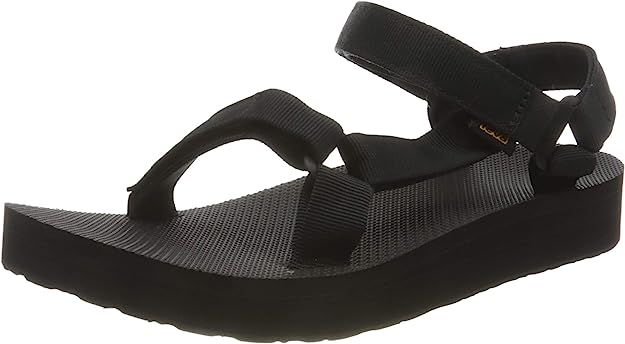 Amazon.com | Teva womens Teva Women s MIDFORM Universal Wedge Sandal Black 08 Medium US, Black, 8 US | Sport Sandals & Slides
