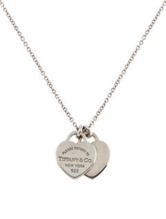 Tiffany & Co. Double Tag Heart Pendant Necklace - Necklaces - TIF156145 | The RealReal