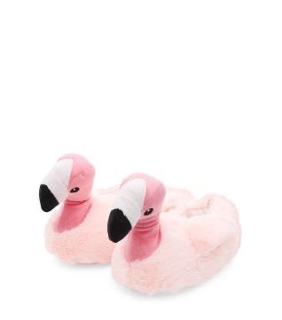 Pink 3D Flamingo Slippers