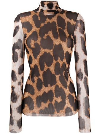 GANNI leopard-print Shirt - Farfetch