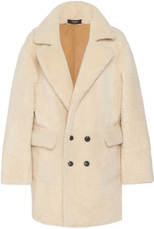 Amiri Shearling Fur Pea Coat
