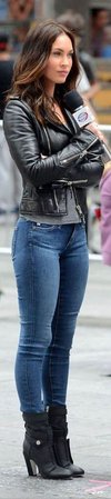 Megan Fox Leather Jacket Ankle Boots