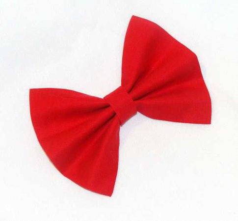 Red Hair Bow Vintage Inspired Hair Clip Rockabilly Pin up Teen
