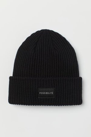 Knit Hat - Black/Possibilité - Ladies | H&M US