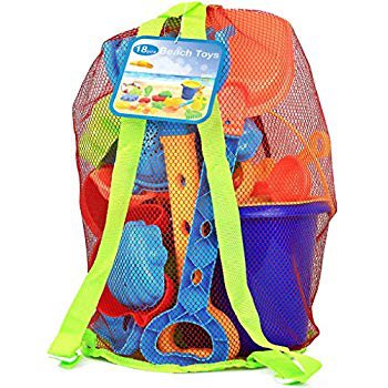 Amazon.com: Click N' Play 18 Piece Beach Sand Toy Set, Bucket, Shovels, Rakes, Watering Can, Molds: Gateway
