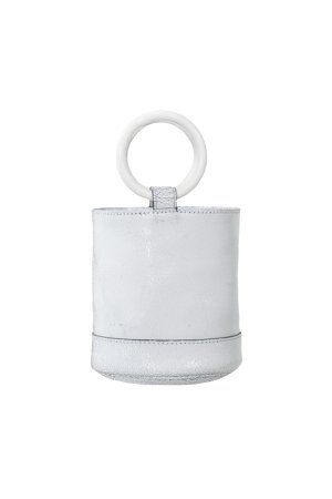 Bonsai 15cm Bag in White Crackle - Top Handle Bags - Bags