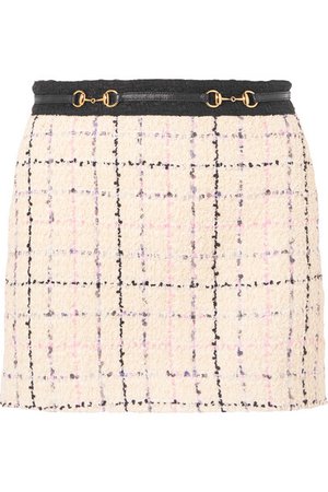 Gucci | cotton-blend bouclé-tweed mini skirt