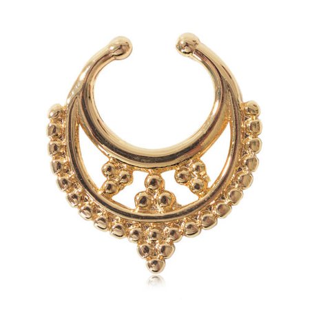 Charms Fake Septum Clicker Crystal Nose Ring Non Piercing Hanger Clip On Jewelry | eBay