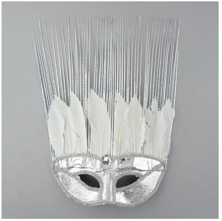 white feather crown mask - Google Search