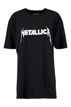 Metallica License Oversized T-Shirt Dress | Boohoo