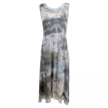 Cop Copine Vintage y2k Mesh Tie Dye Two Piece Slip and Sleeveless Dress, 1990s For Sale at 1stDibs | cop copine vintage dress, cop copine mesh, cop copine wrap dress