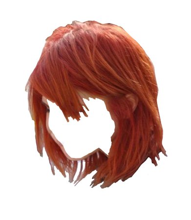red choppy hair
