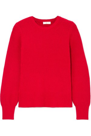 Tory Burch | Kennedy ribbed-knit sweater | NET-A-PORTER.COM
