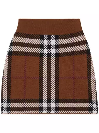Burberry Exaggerated Check Jacquard Mini Skirt - Farfetch