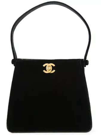 Chanel Vintage CC logo quilted hand bag