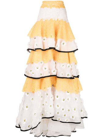 Carolina Herrera tiered ruffled skirt $5,034 - Shop SS19 Online - Fast Delivery, Price