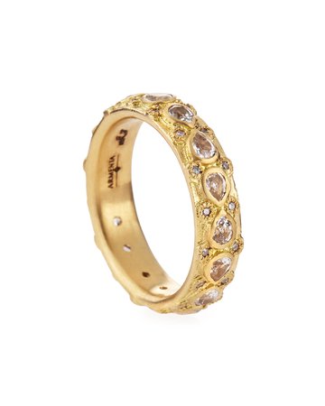 Armenta Yellow Gold Lacy Eternity Stackable Ring