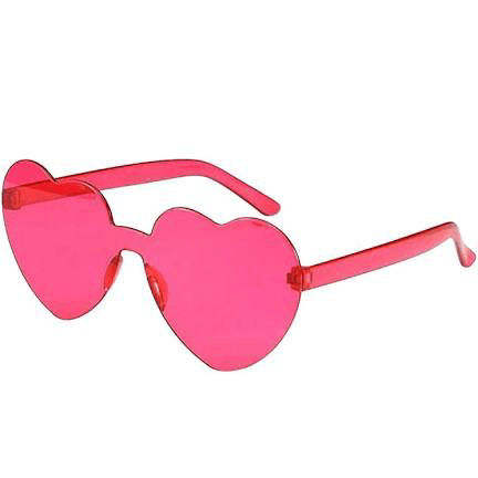 hot pink heart glasses