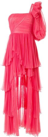 HIGH LOW TULLE DRESS WITH SLEEVE
