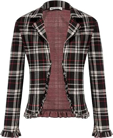 GRACE KARIN Women Business Casual Cropped Blazer Jacket Open Front Cotton Cardigan at Amazon Women’s Clothing store
