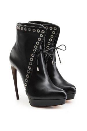Leather Ankle Boot with Stiletto Heel Gr. IT 38