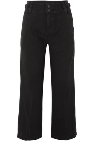Current/Elliott | The Relaxed Army cotton and linen-blend wide-leg pants | NET-A-PORTER.COM