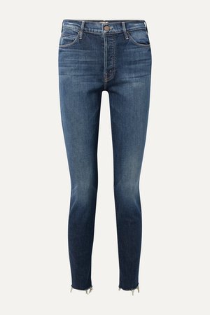 Mother | The Stunner frayed high-rise skinny jeans | NET-A-PORTER.COM