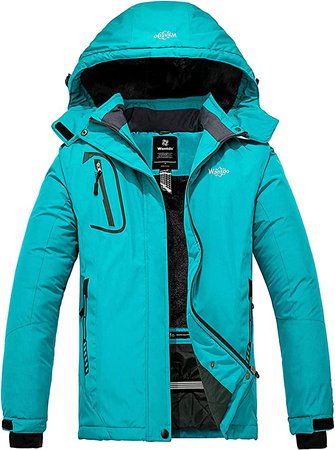 Amazon.com: Wantdo Women's Mountain Waterproof Ski Jacket Windproof Rain Jacket Winter Warm Hooded Coat : Clothing, Shoes & Jewelry