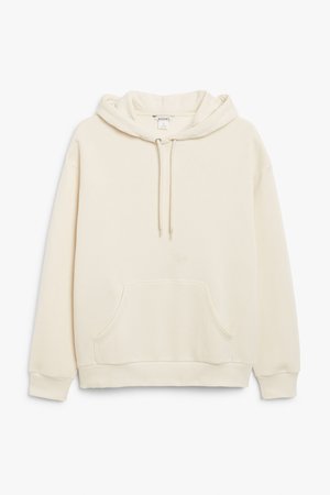 Soft drawstring hoodie - Beige - Sweatshirts & hoodies - Monki WW