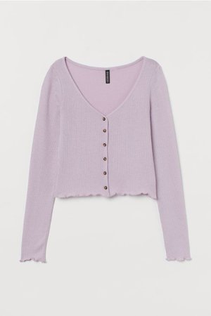 Short Cardigan - Light purple - Ladies | H&M US