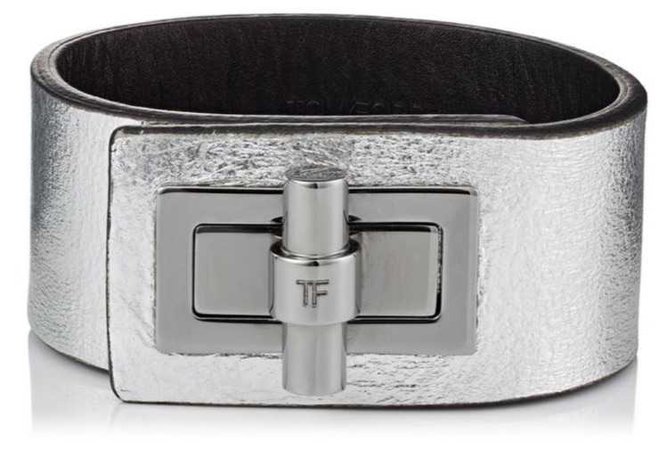 tom ford metallic narrow turnlock cuff
