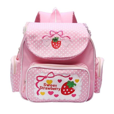 Sweet Strawberry Pink Backpack Book Bag Kawaii Cute | DDLG Playground