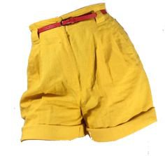 Yellow red polyvore moodboard filler shorts