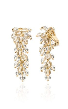 18k Yellow Gold Crystal Cascade Earrings By Aletto Brothers | Moda Operandi