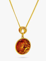 amber necklace in gold - Google Search