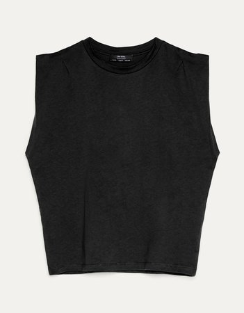 T-shirt with pleats along the shoulders - Best Sellers - Bershka United States