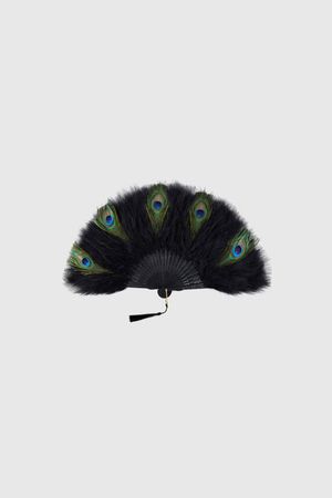 Shop 1920s Feather Fan - Marabou Feather Flapper Fan | BABEYOND