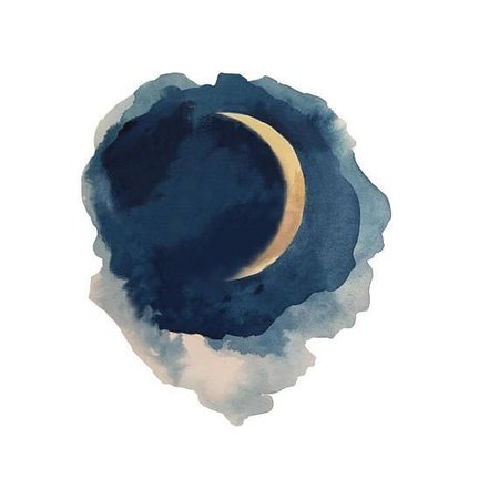 Phases of the Moon Series Watercolor Painting