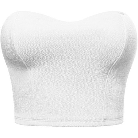 White strapless top